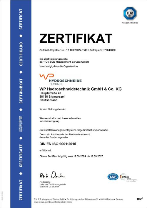 Kunststoff Christel ist bis 2024 TÜV Zertifiziert